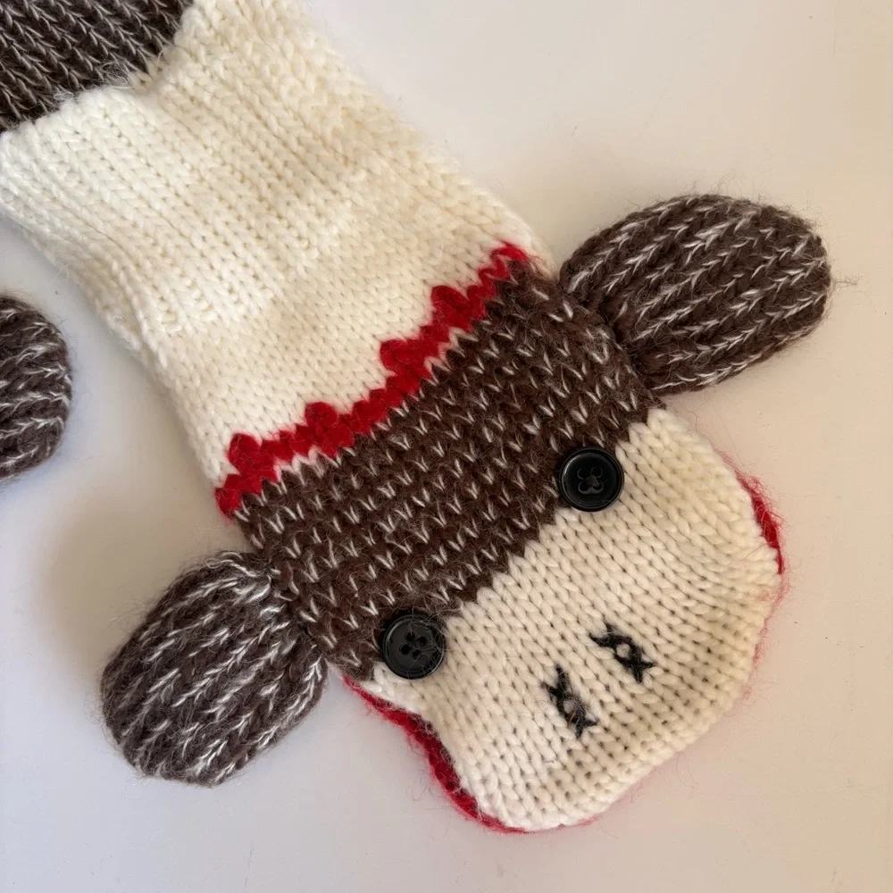 Sock Monkey Mitten Scarf